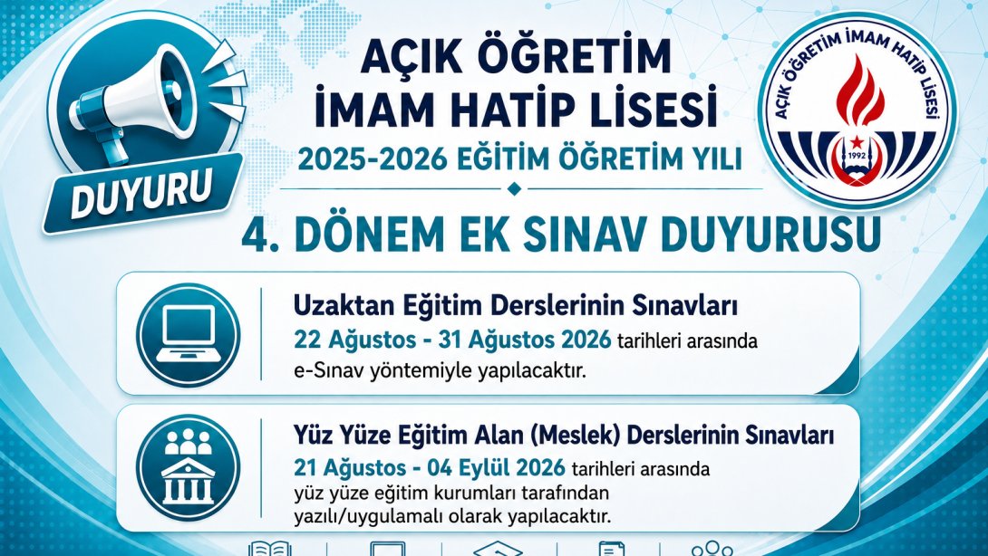 EK SINAV DUYURUSU