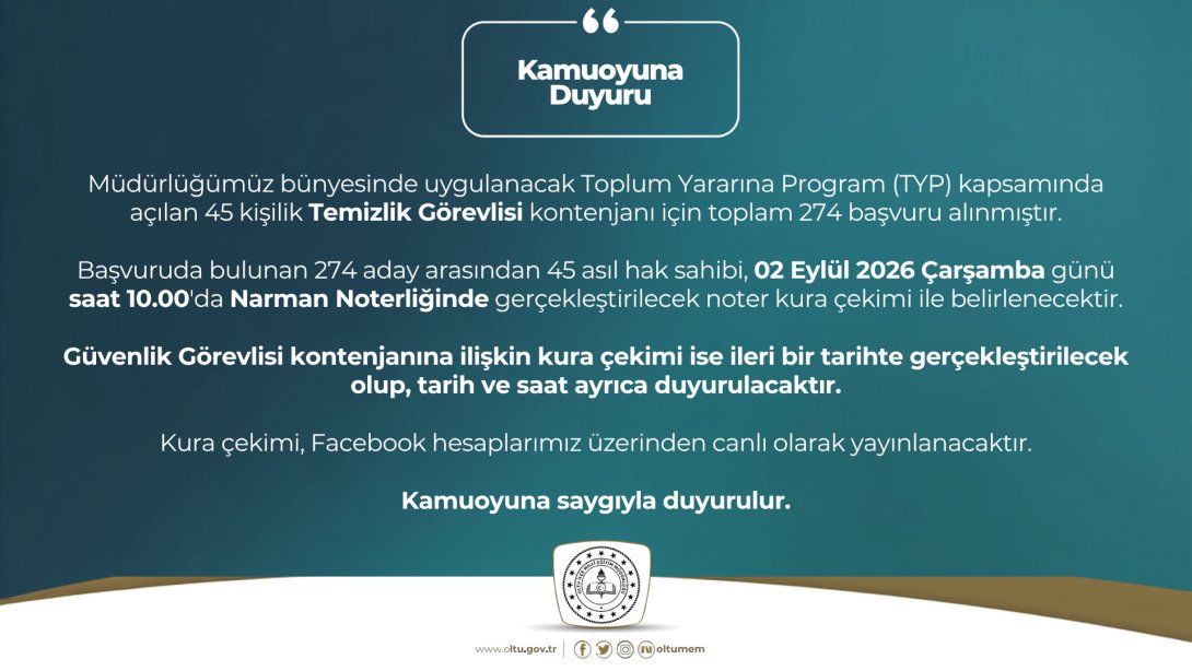 İŞKUR Kura Çekimi Hakkında Duyuru